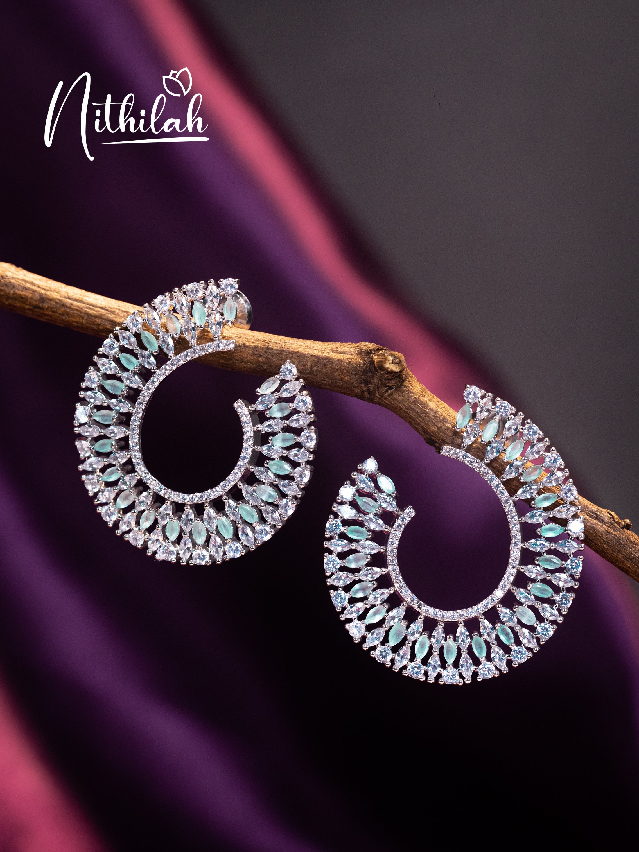 Buy American Diamond Earrings Studs Designs