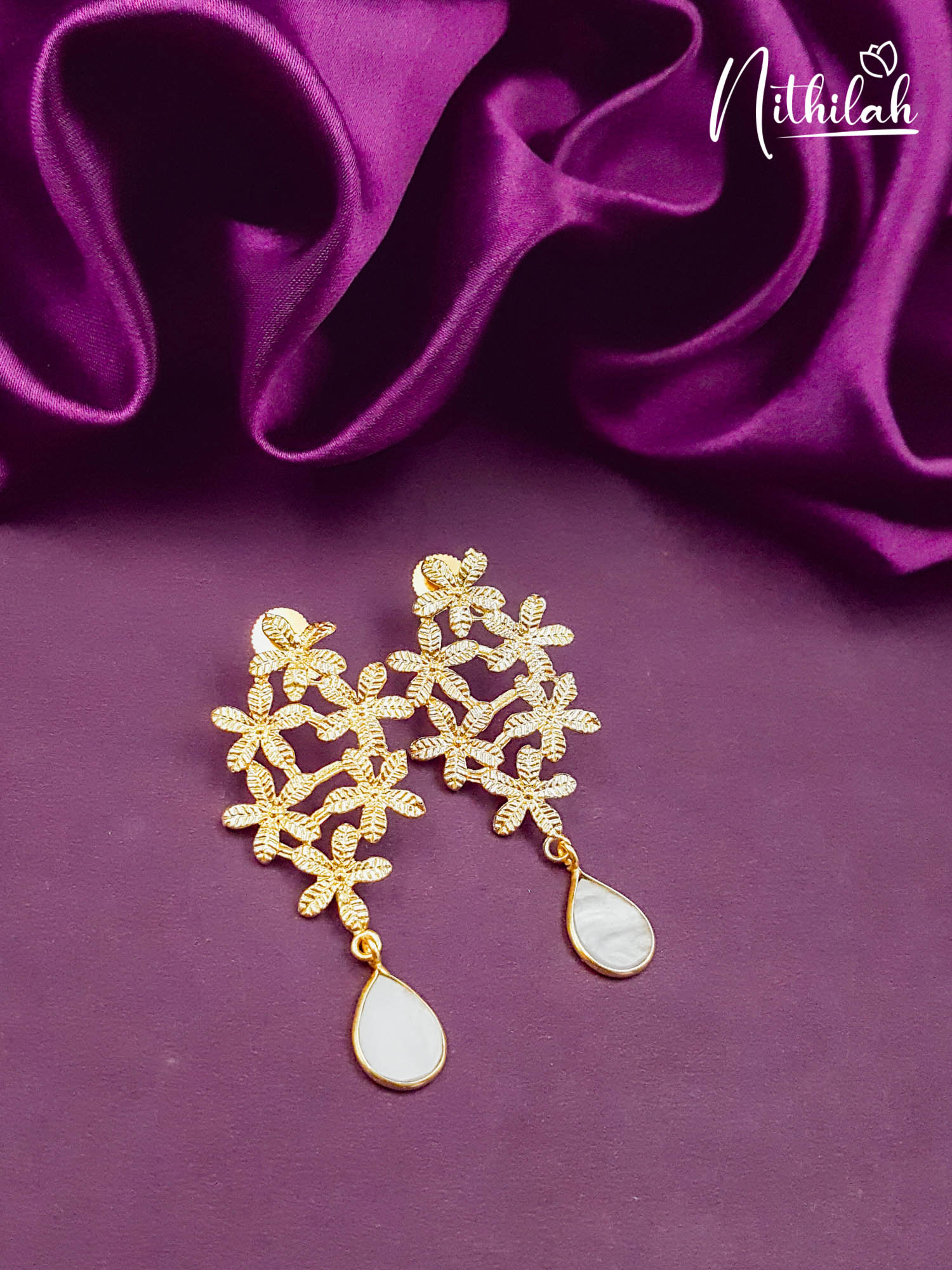 Bunch of Flower MOP Earring Drops