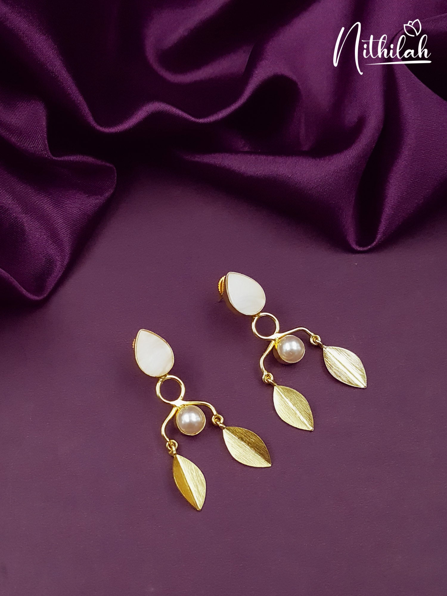 MOP Leaf Designer Earring