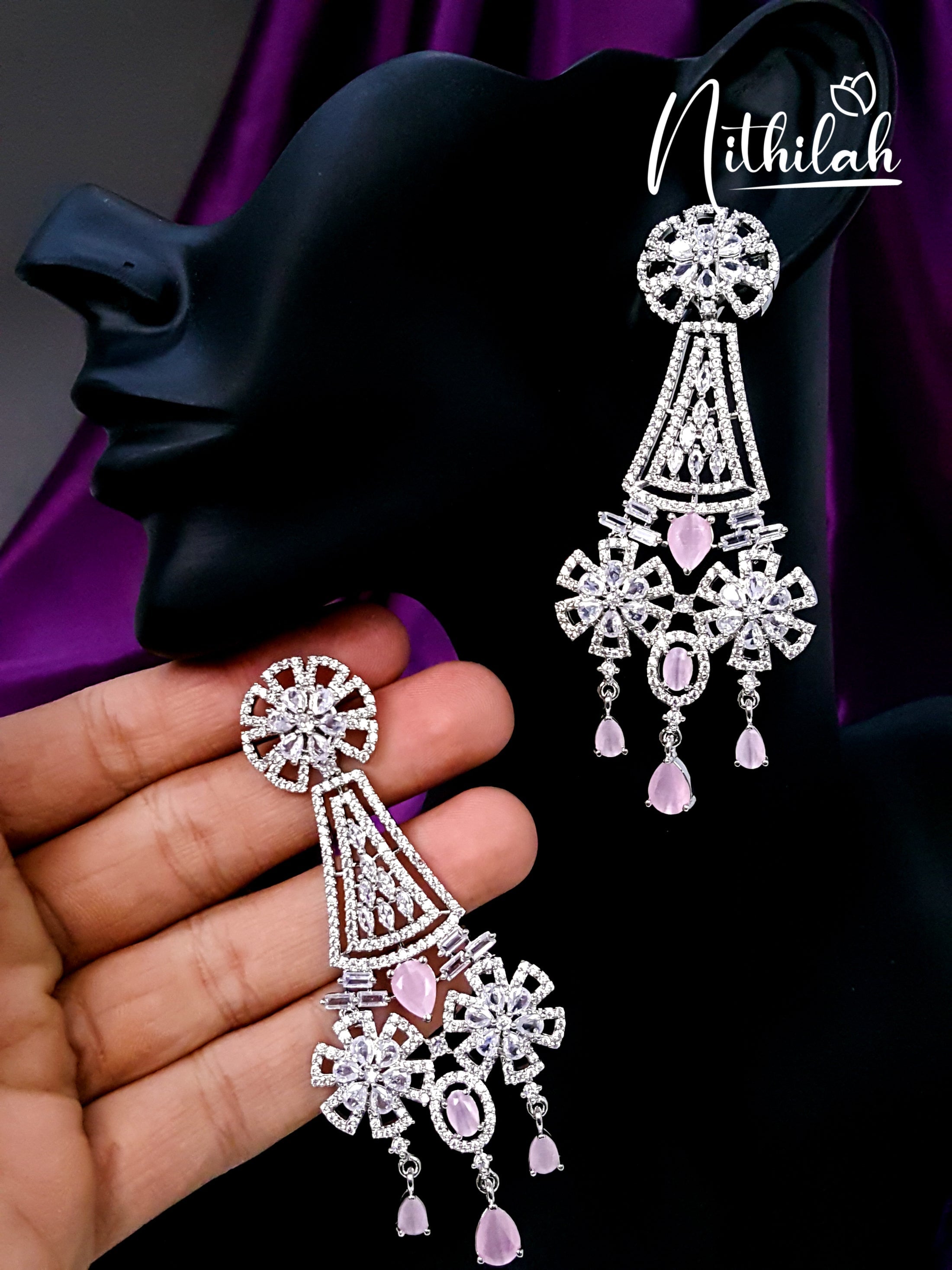 Buy American Diamond Earrings | AD Earrings Design 20