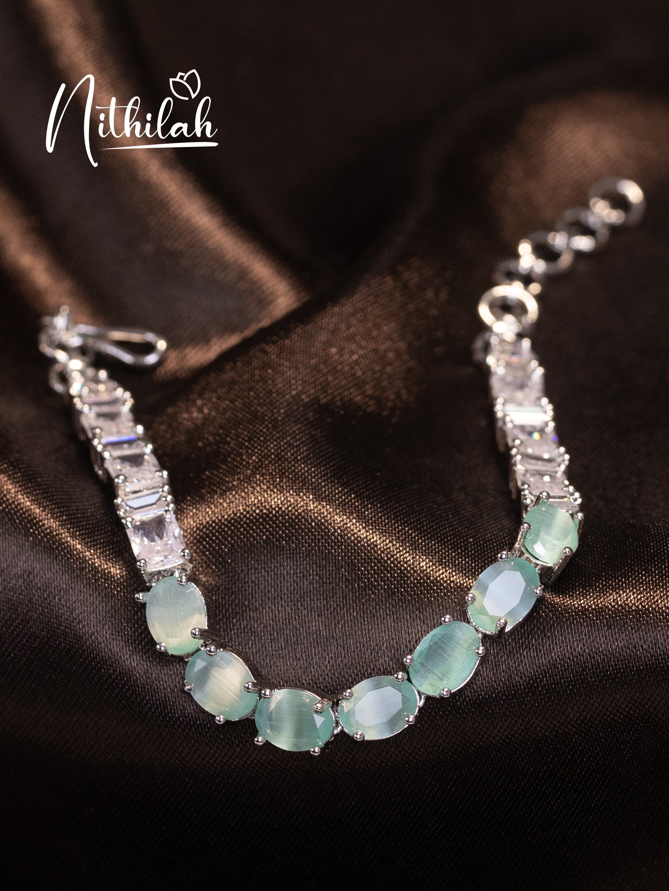 Buy American Diamond Bracelet | Mint Stone Bracelets