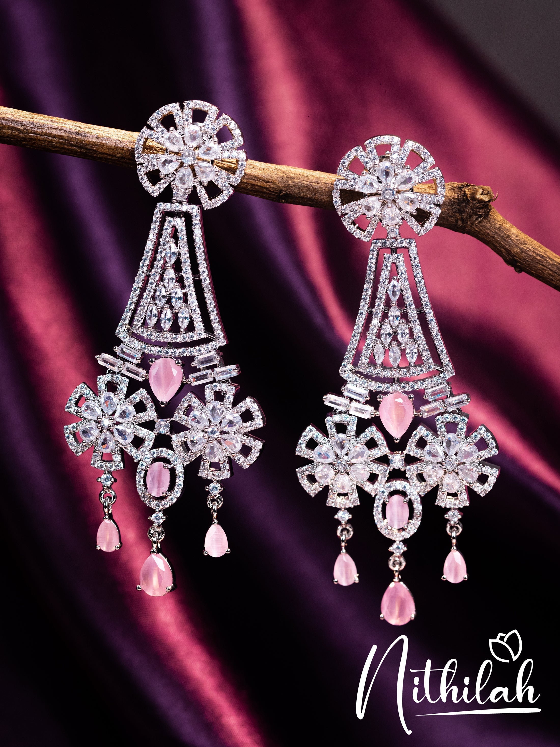 Buy American Diamond Earrings | AD Earrings Design 20