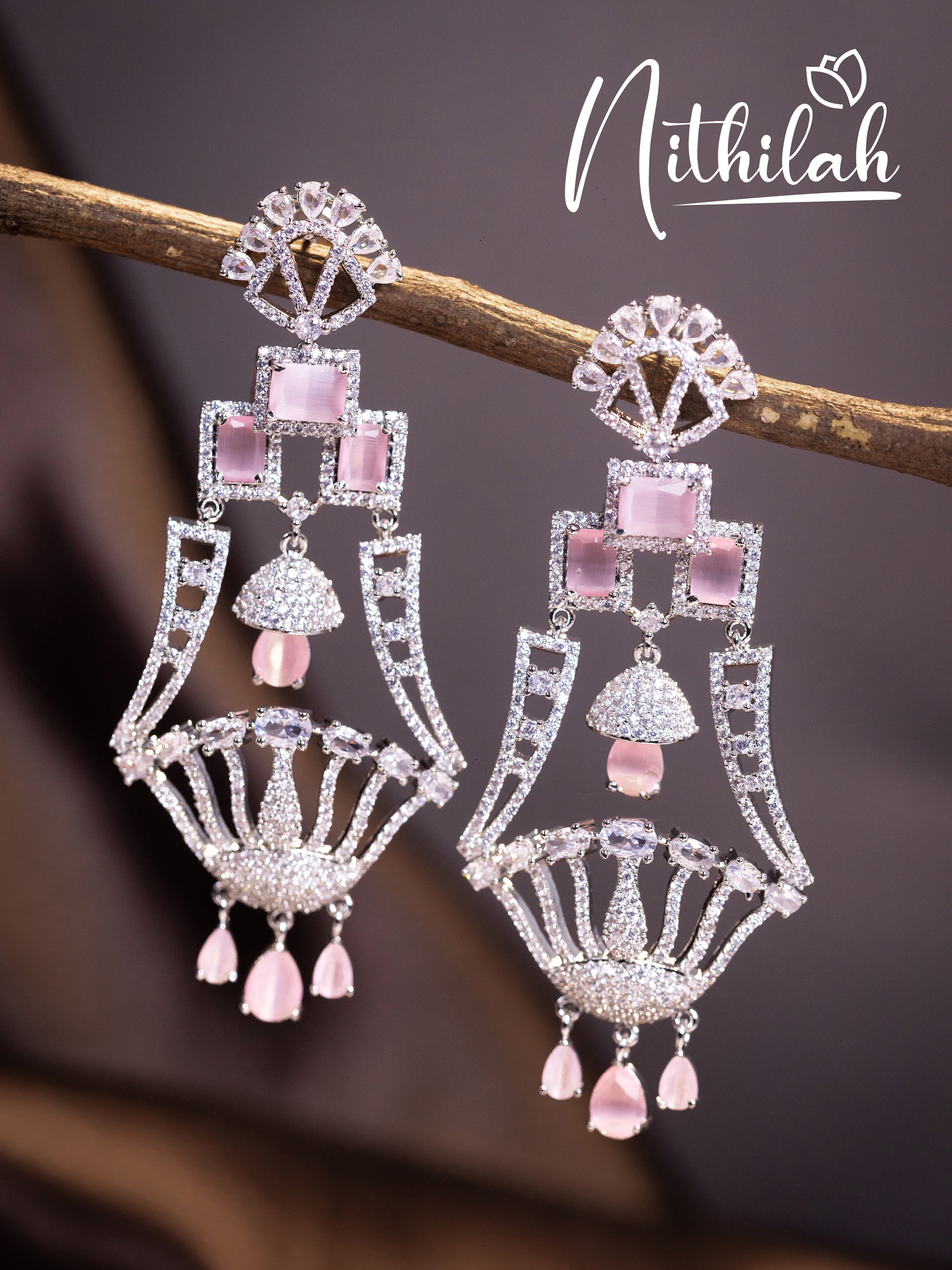 Buy Diamond Earrings Online | AD Earrings Design 22