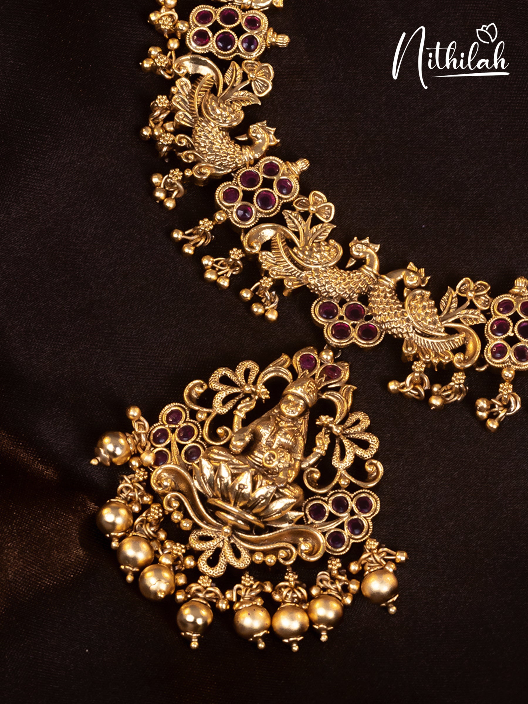 Buy Antique Peacock Lakshmi Necklace | Antique Necklace