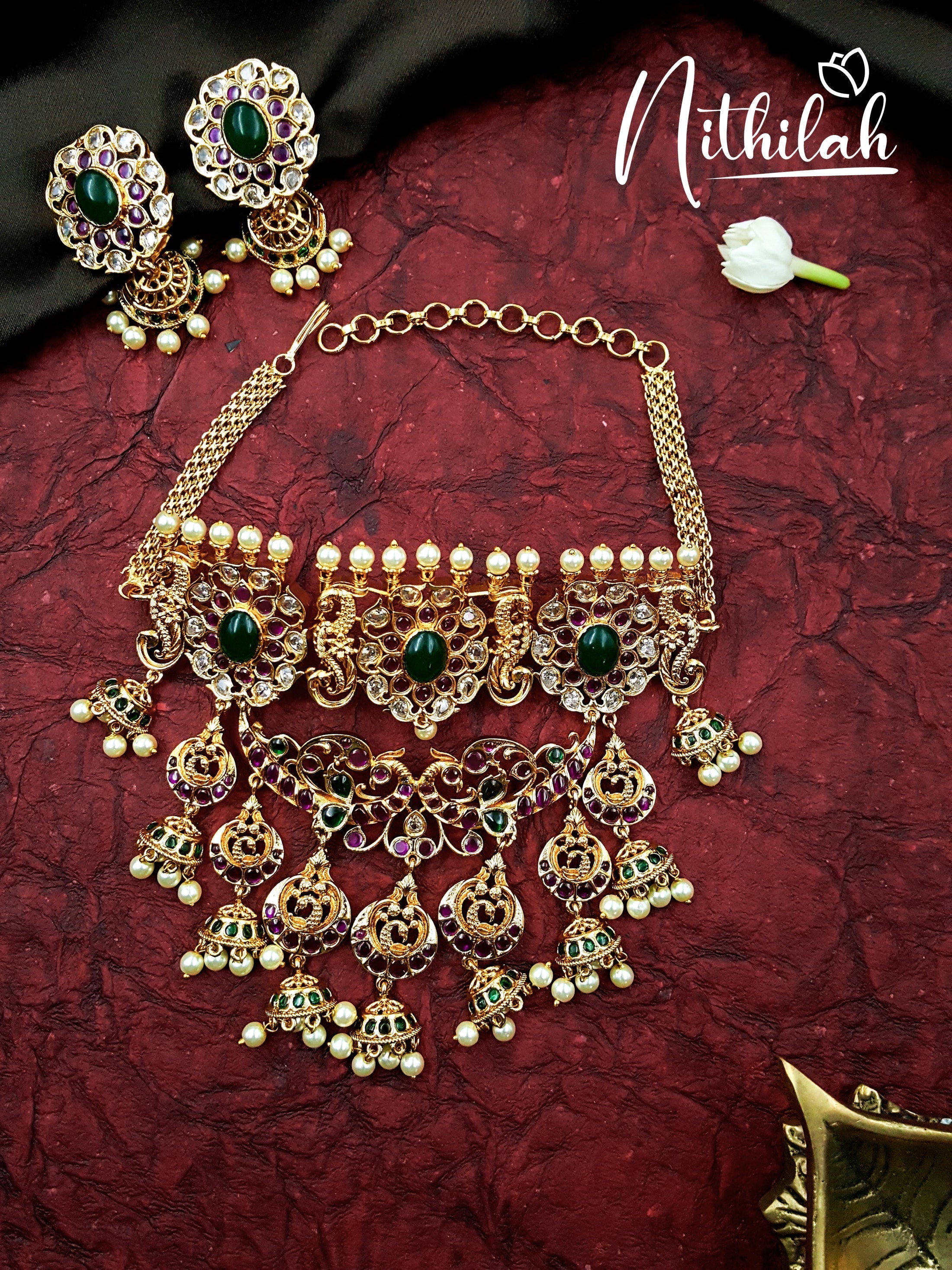 Buy Chandelier Style Gold Polish Choker Necklace