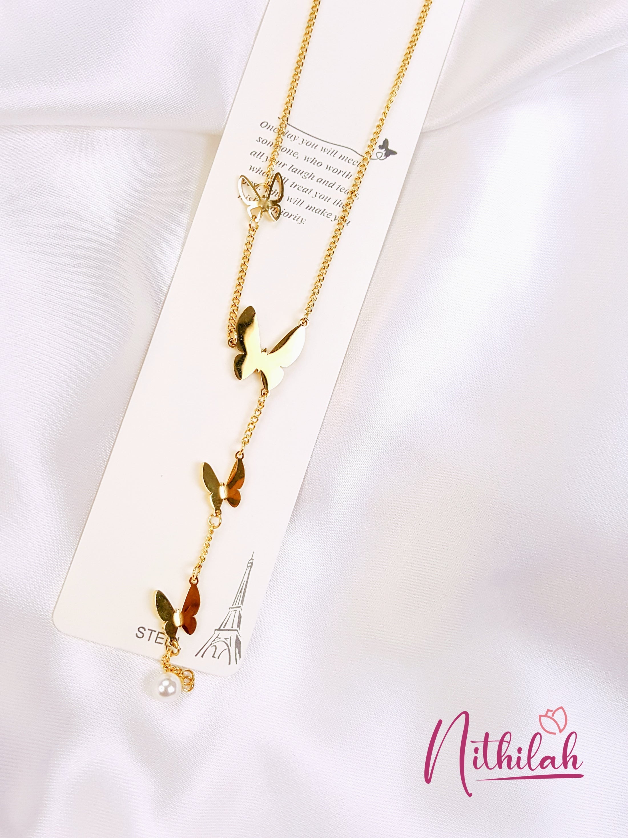 Buy Fancy Butterflies Artificial Gold Chain