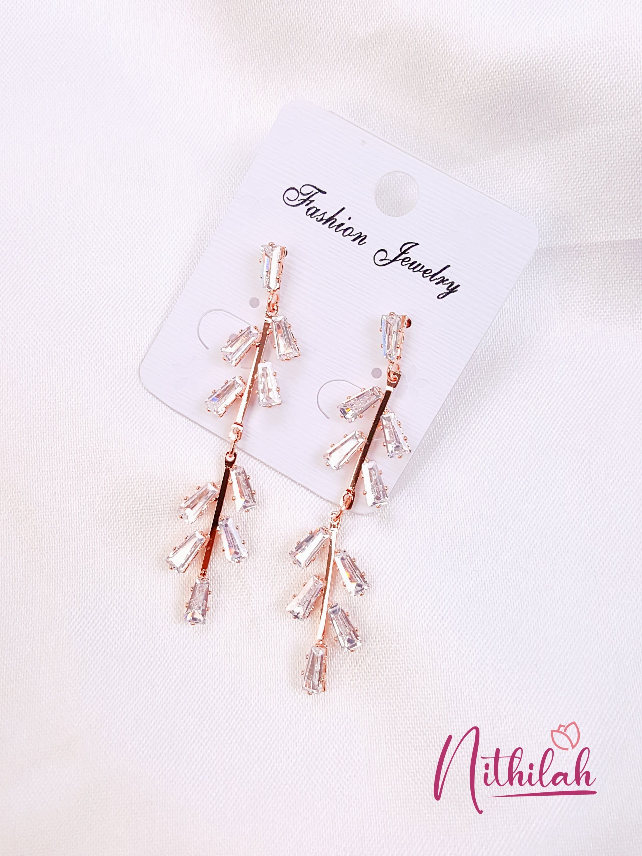 Buy Fancy Leafy Branch Rose Gold Earrings
