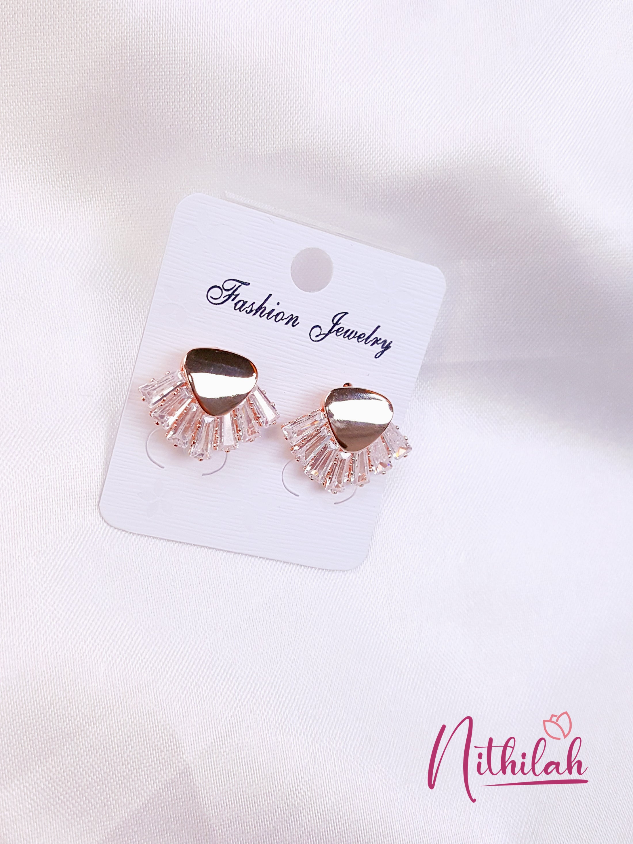 Buy Fancy Triangle Rose Gold Stud
