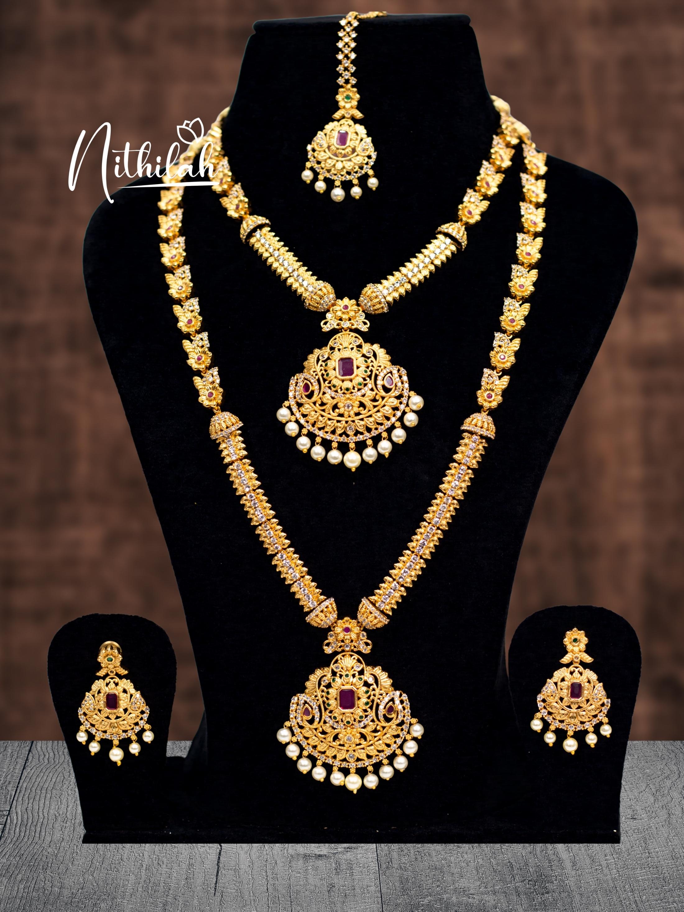Gold Look Alike Matte Jewel Set N07S103