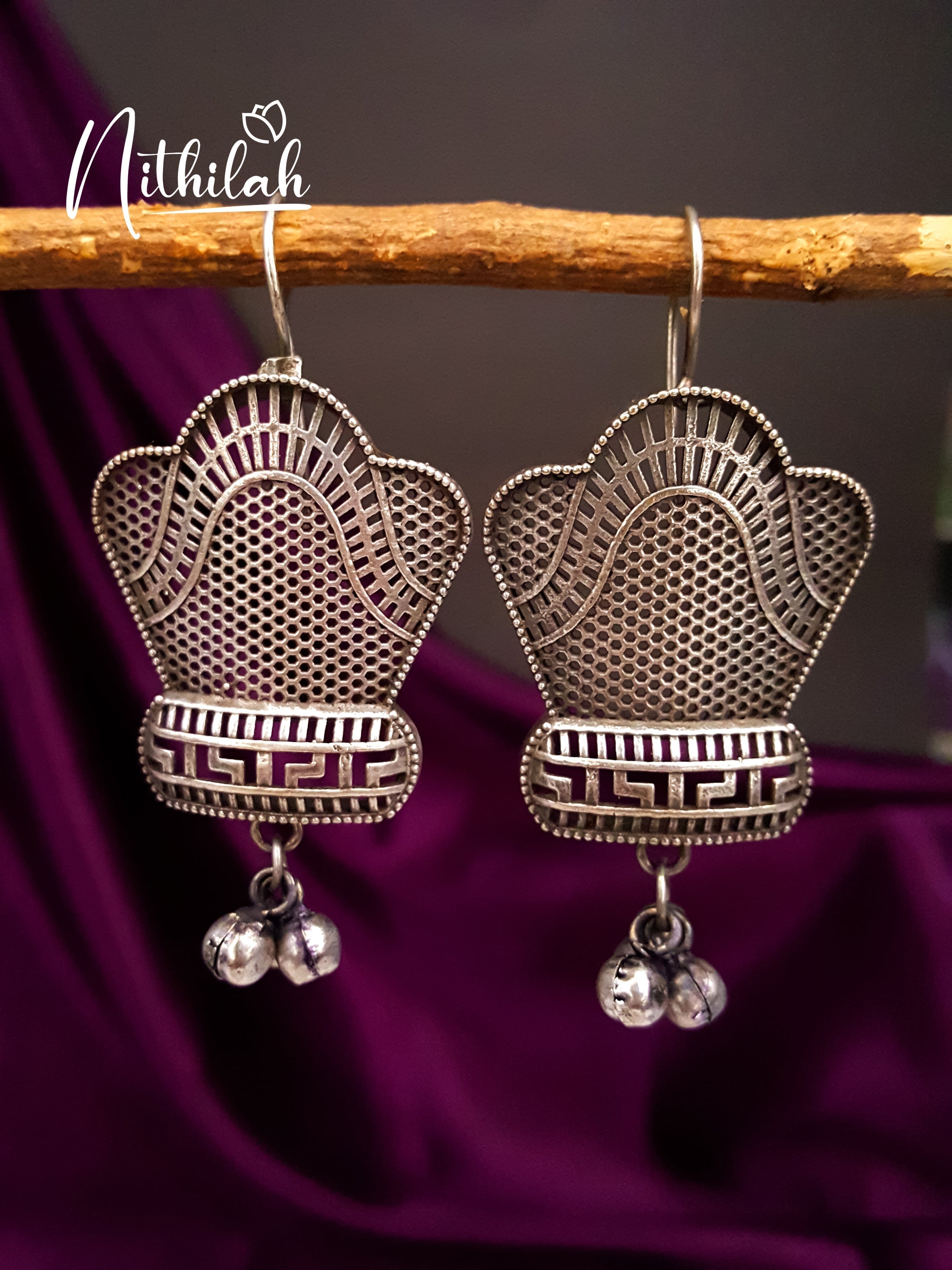 Buy Imitation Jewellery Jali Oxidised Earring Design NRTE109 Online