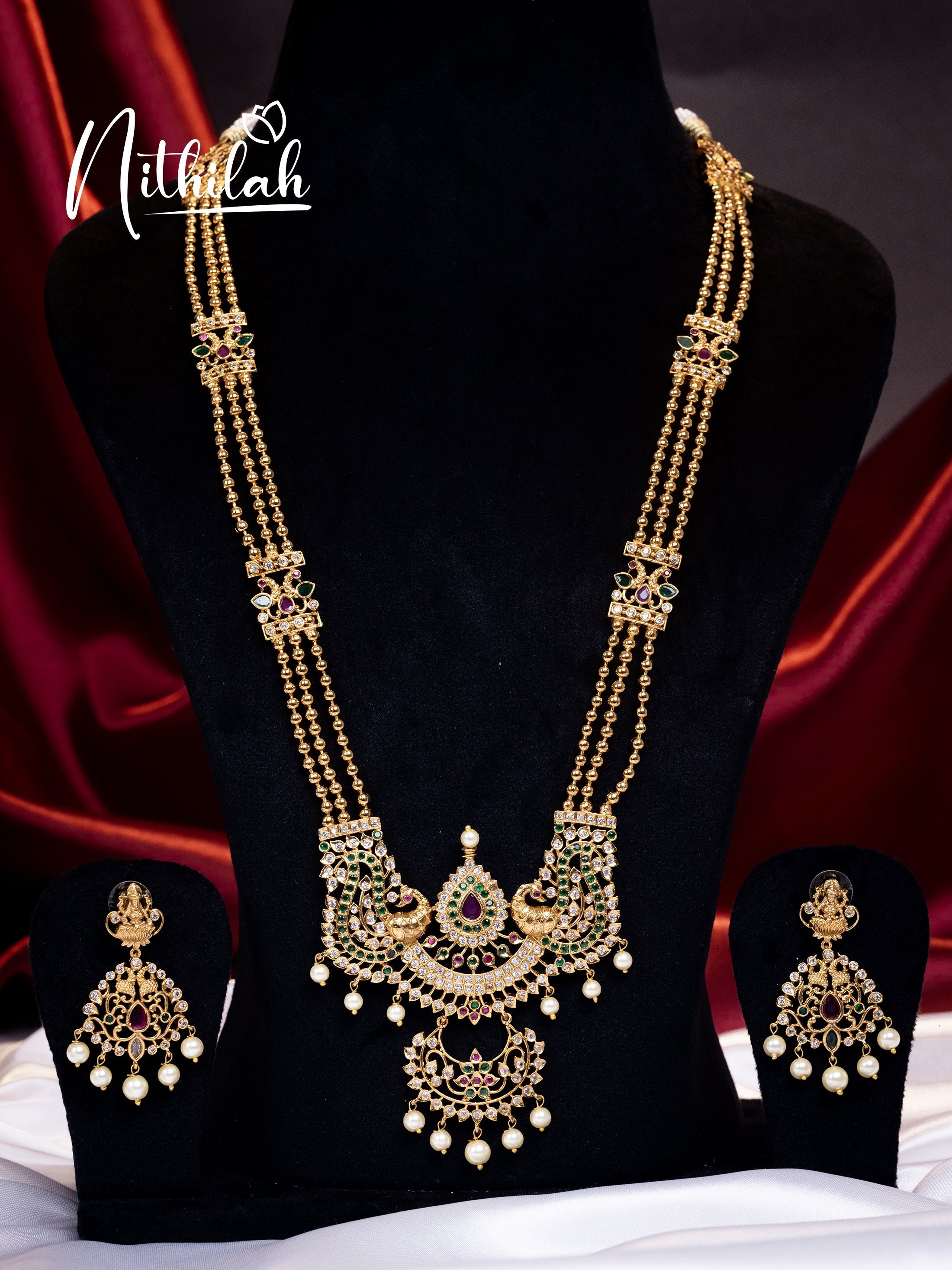 Matte Dual Peacock Gold Ball Chains HaramNPFH101