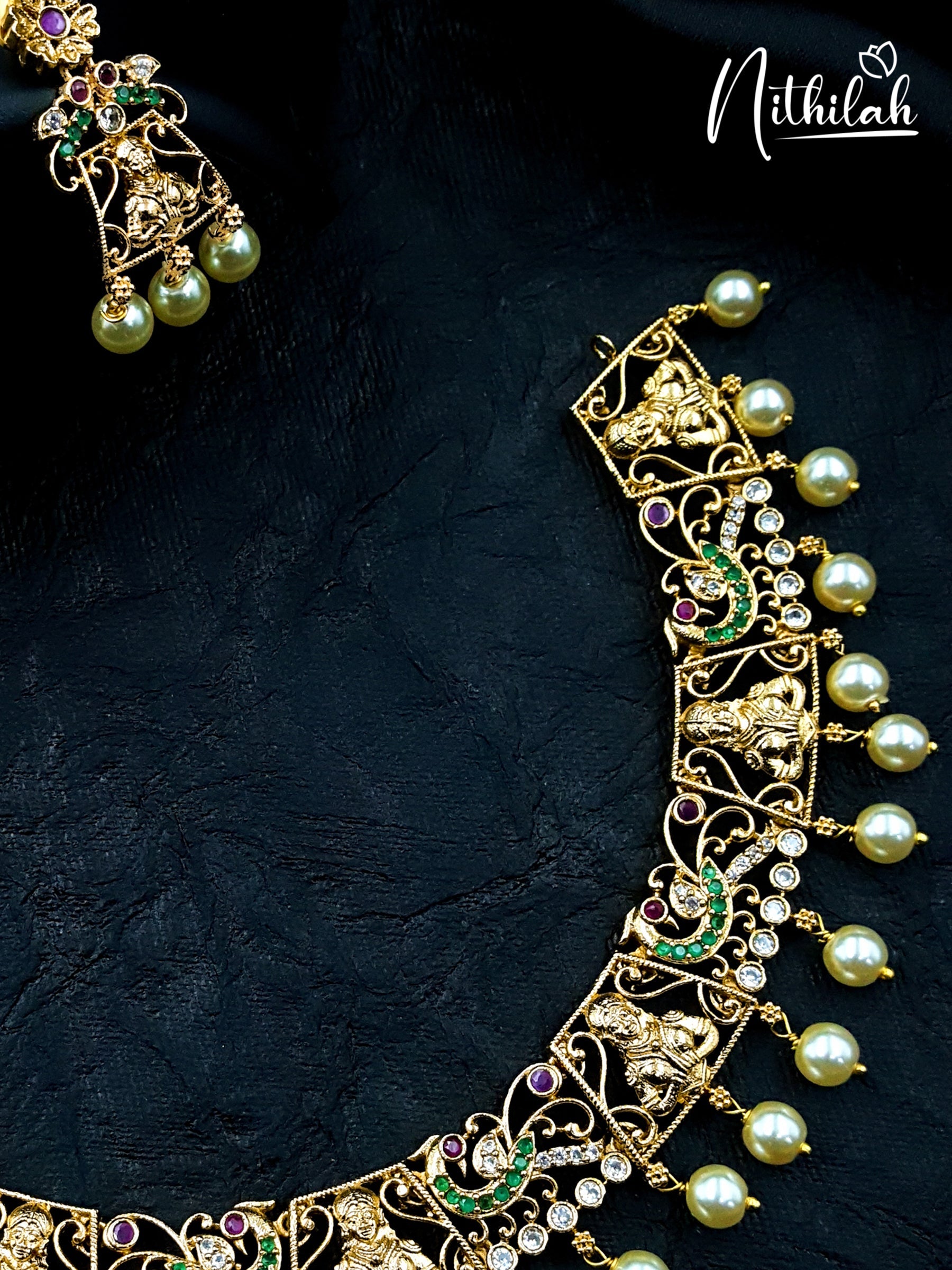 Matte Vanakkam Lady Gold Choker Necklace Design