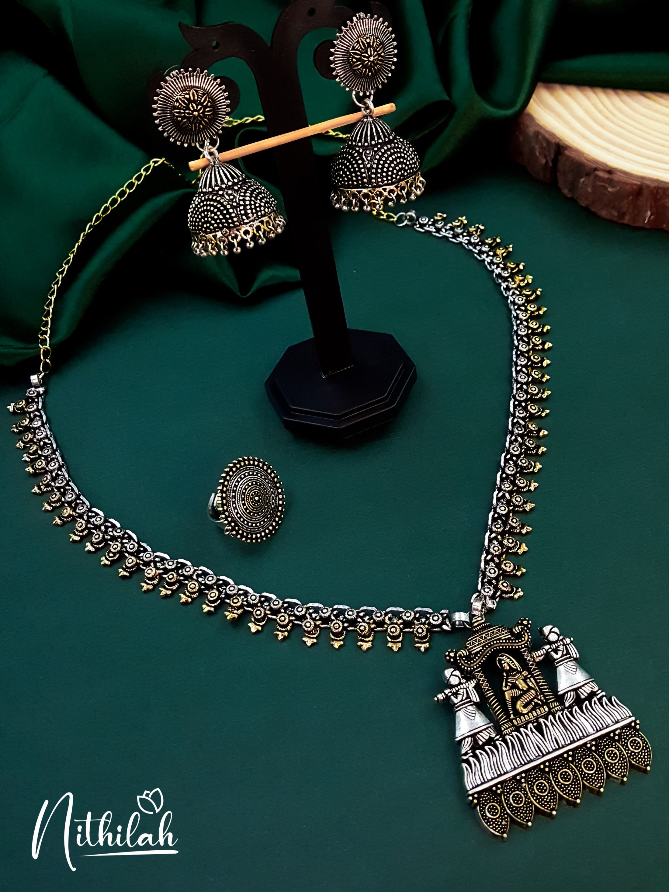 Buy Imitation Jewellery Palanquin Dual Tone Jewel Set NRTS147 Online