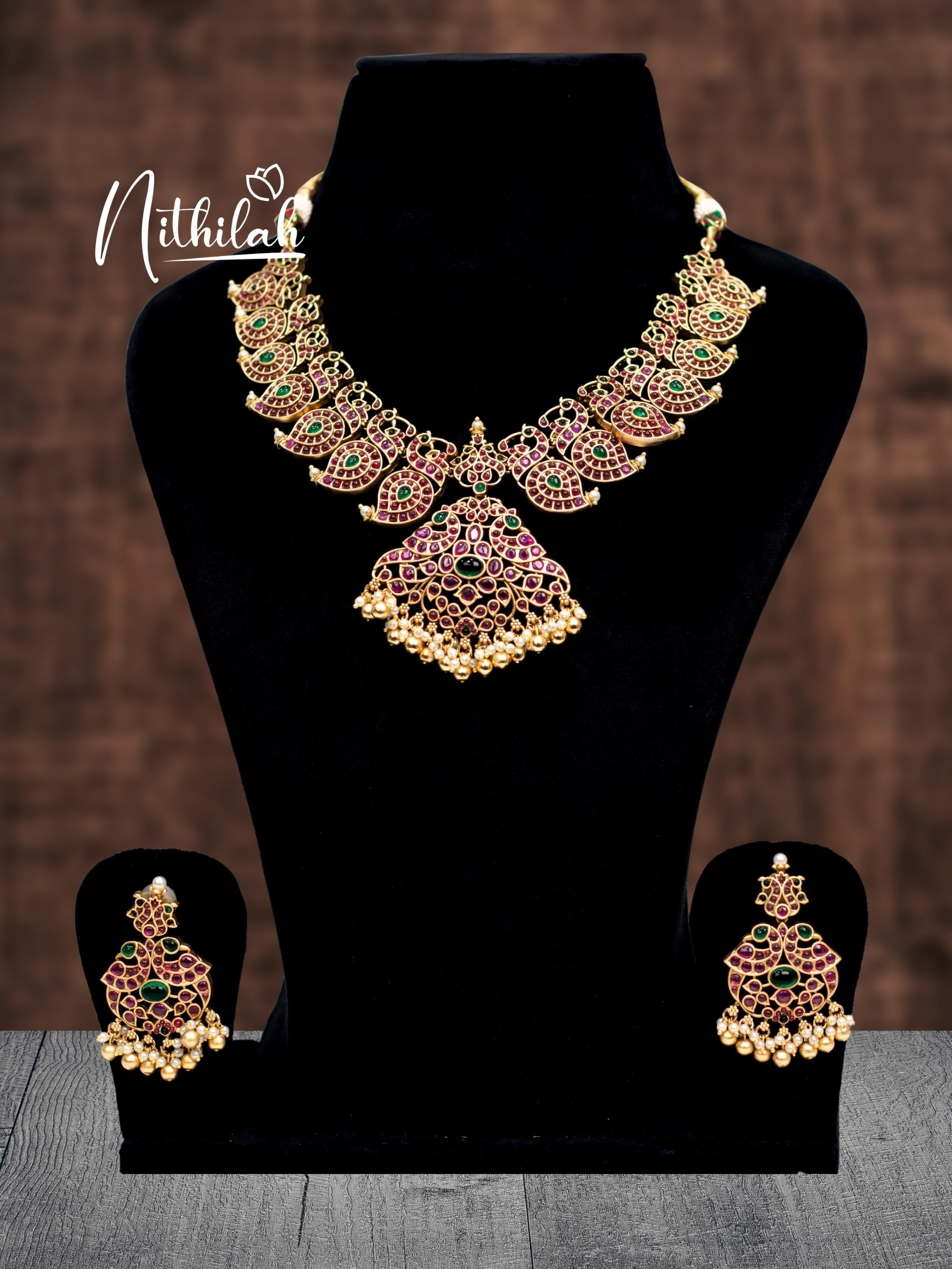 Buy Mango Haram | Traditional Kemp Peacock Mango Haram Designs