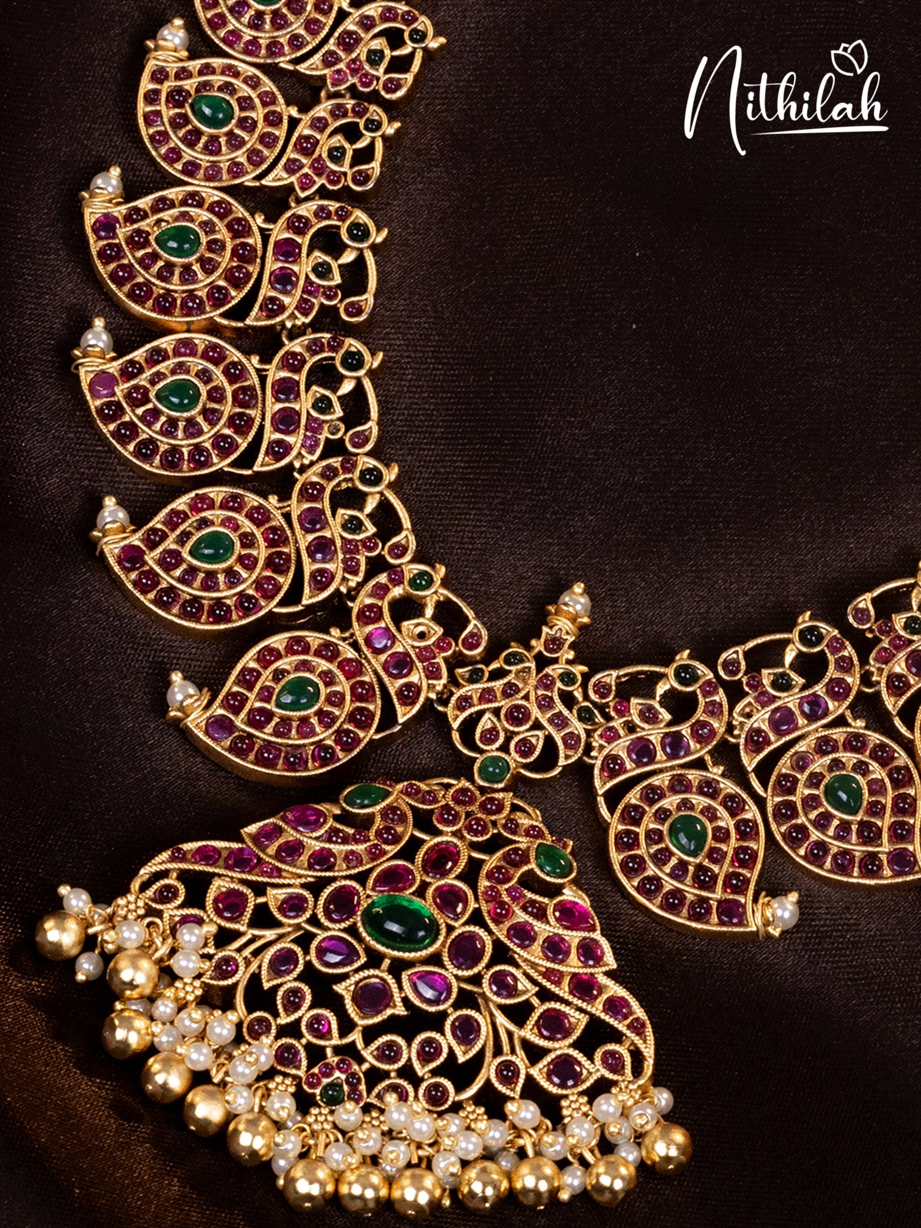 Buy Mango Haram | Traditional Kemp Peacock Mango Haram Designs