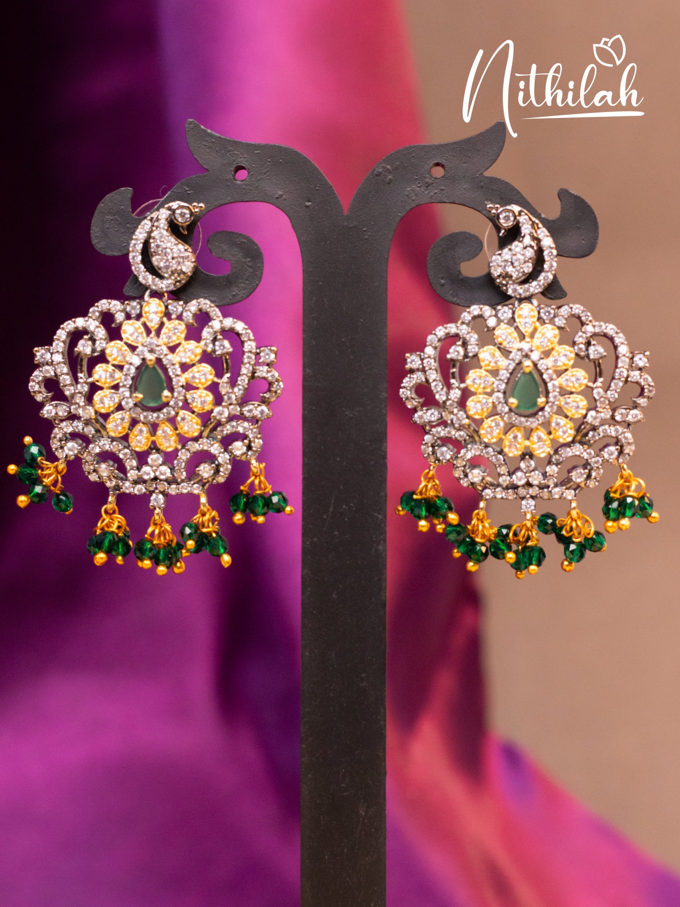 Victorian Polish American Diamond Earrings 2 N18E121