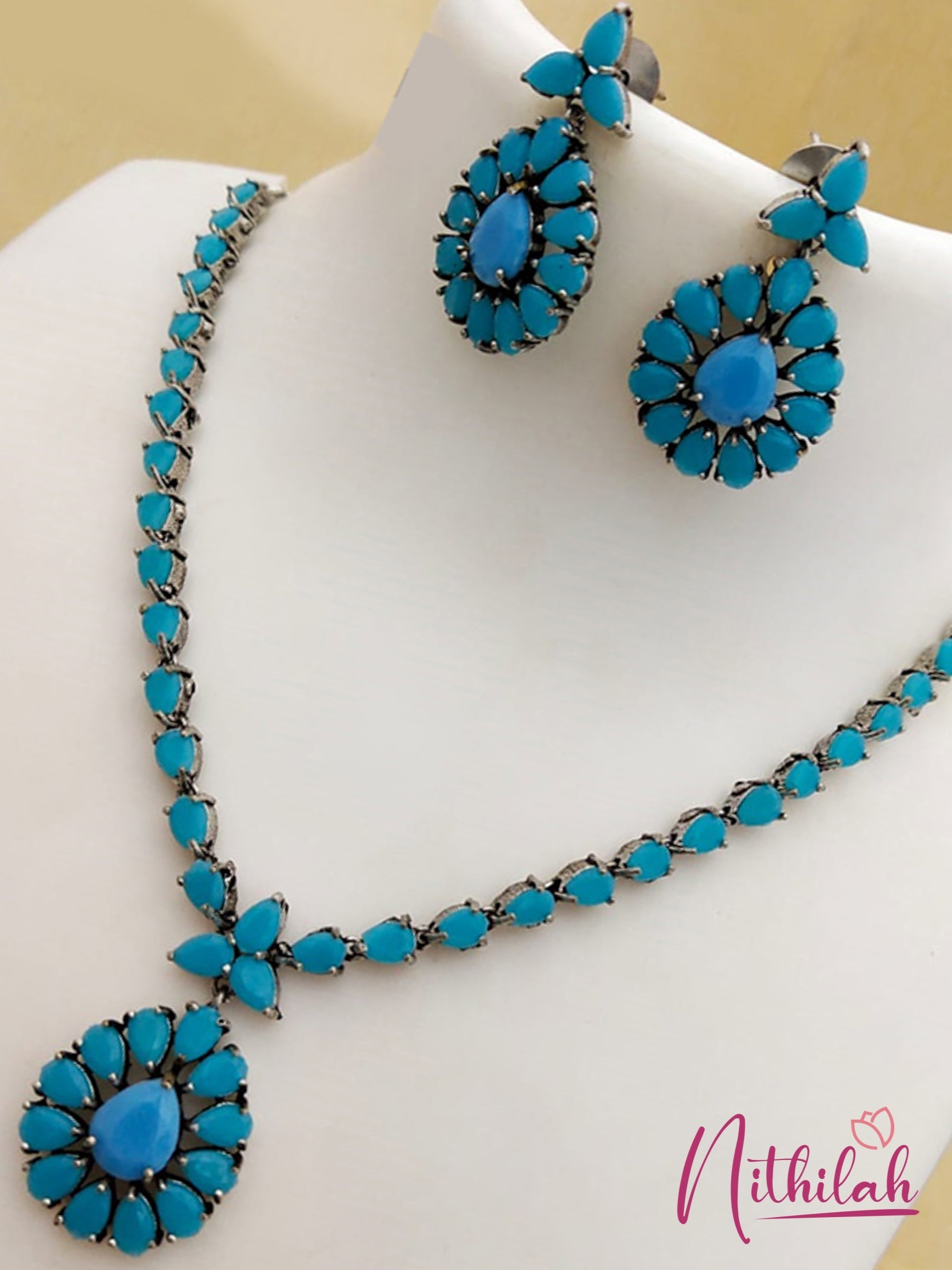 Oxidised Jewel Sets