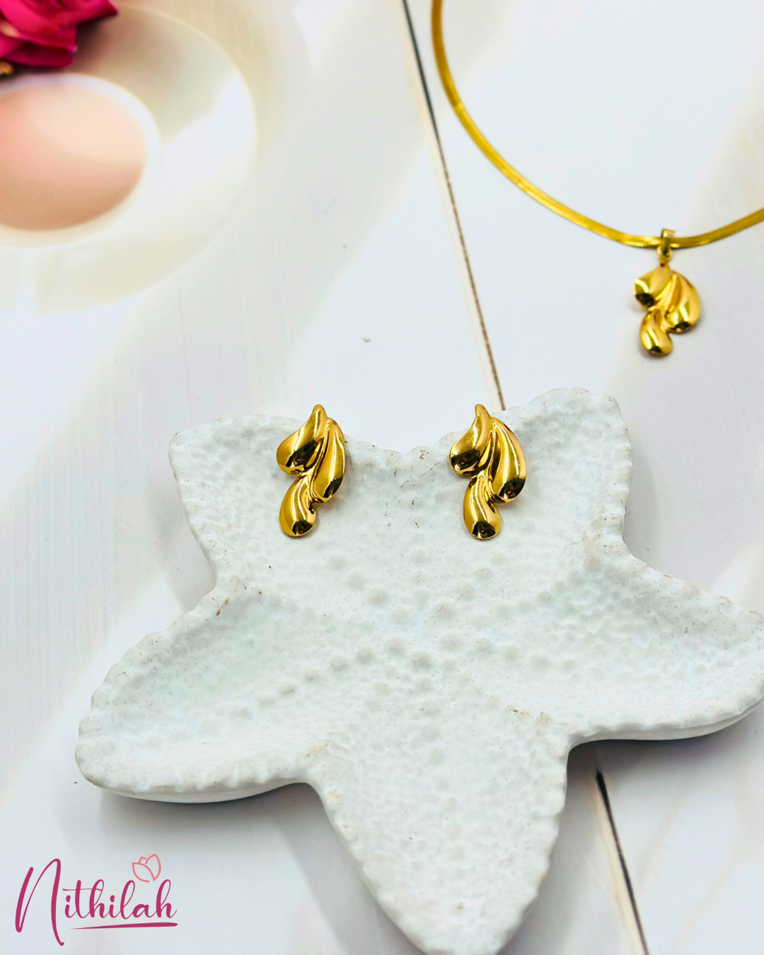 Dainty Tear-Drop Earrings – Gold Tone Stainless Steel