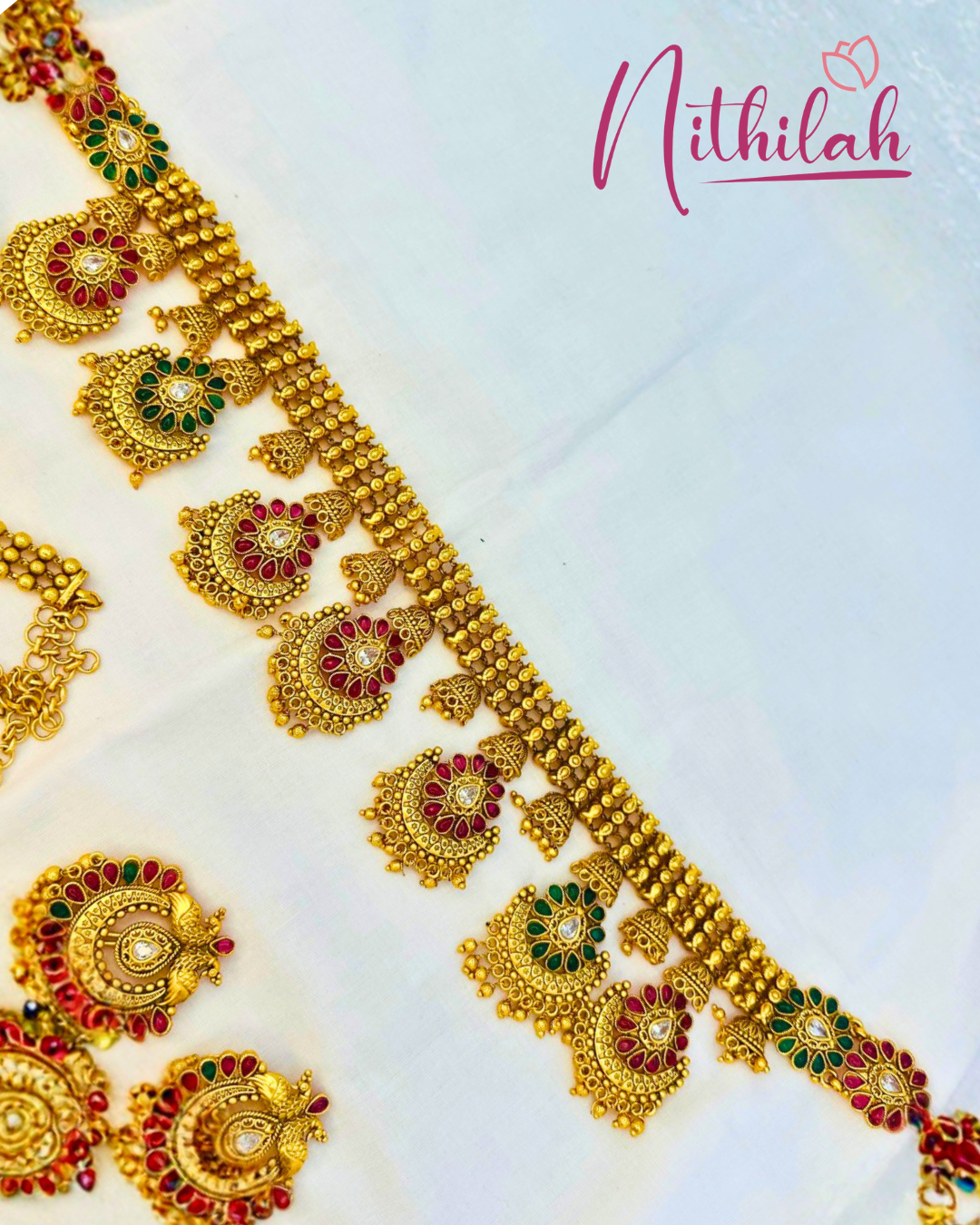 Chandbali Style Full Bridal Jewellery Set