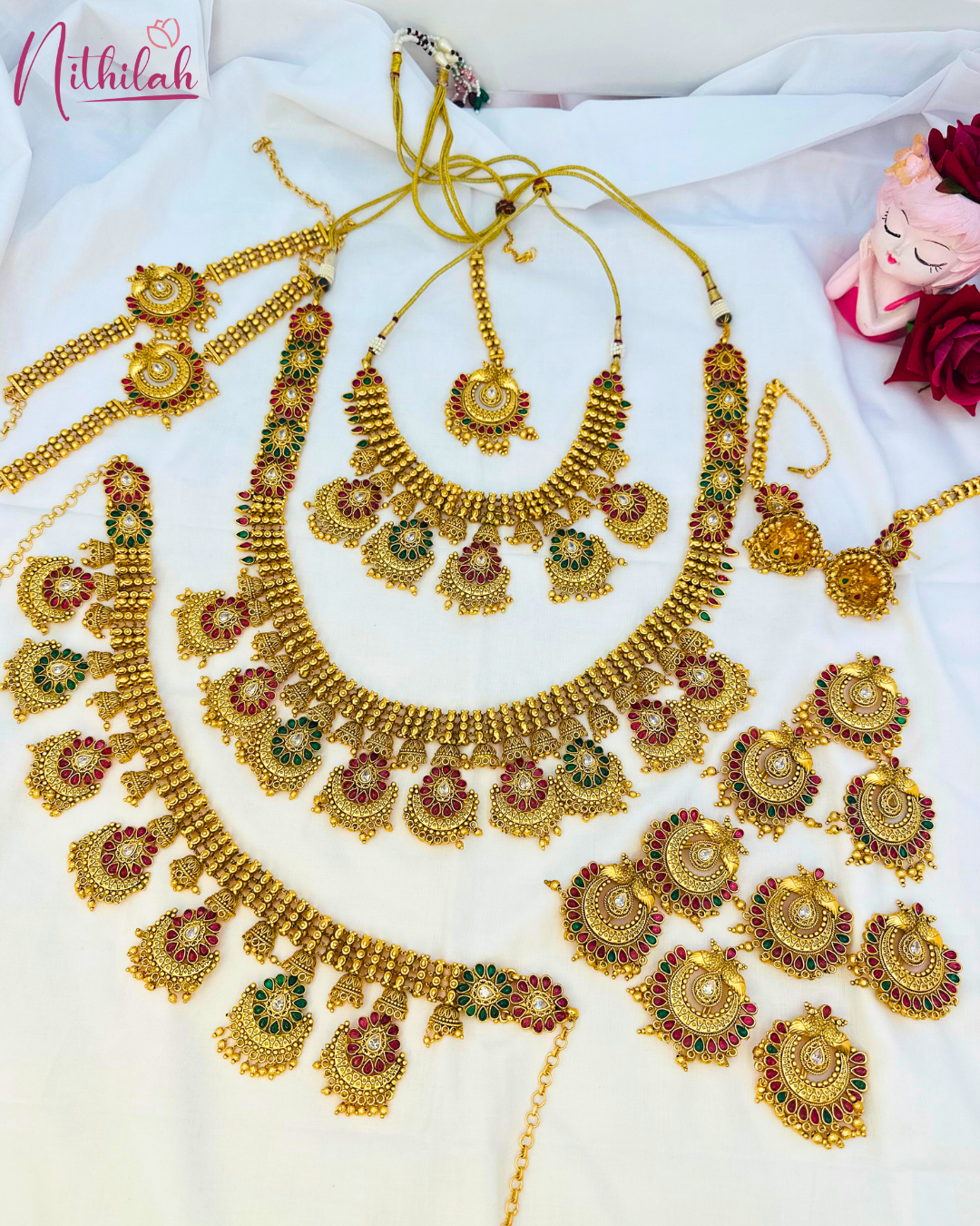 Chandbali Style Full Bridal Jewellery Set