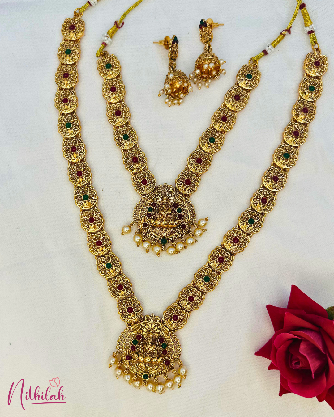 Antique Lakshmi Temple Necklace Set