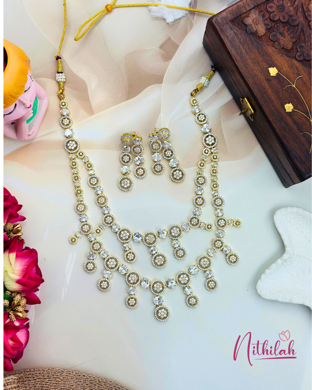 Premium Gold Plated AD Necklace