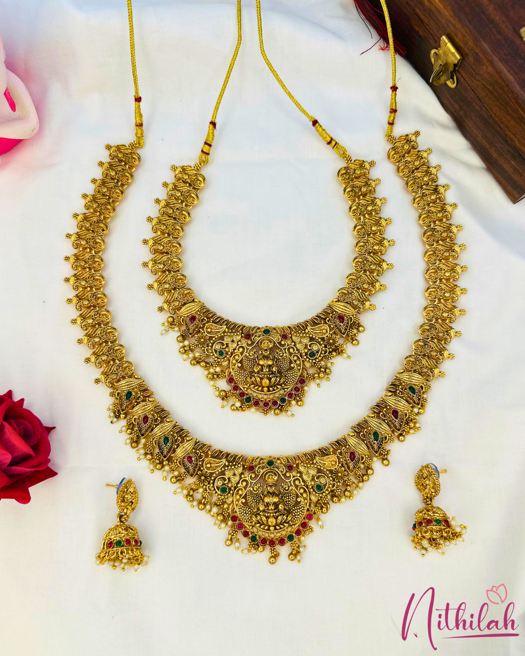 Lakshmi Classic Semi Bridal Temple Set