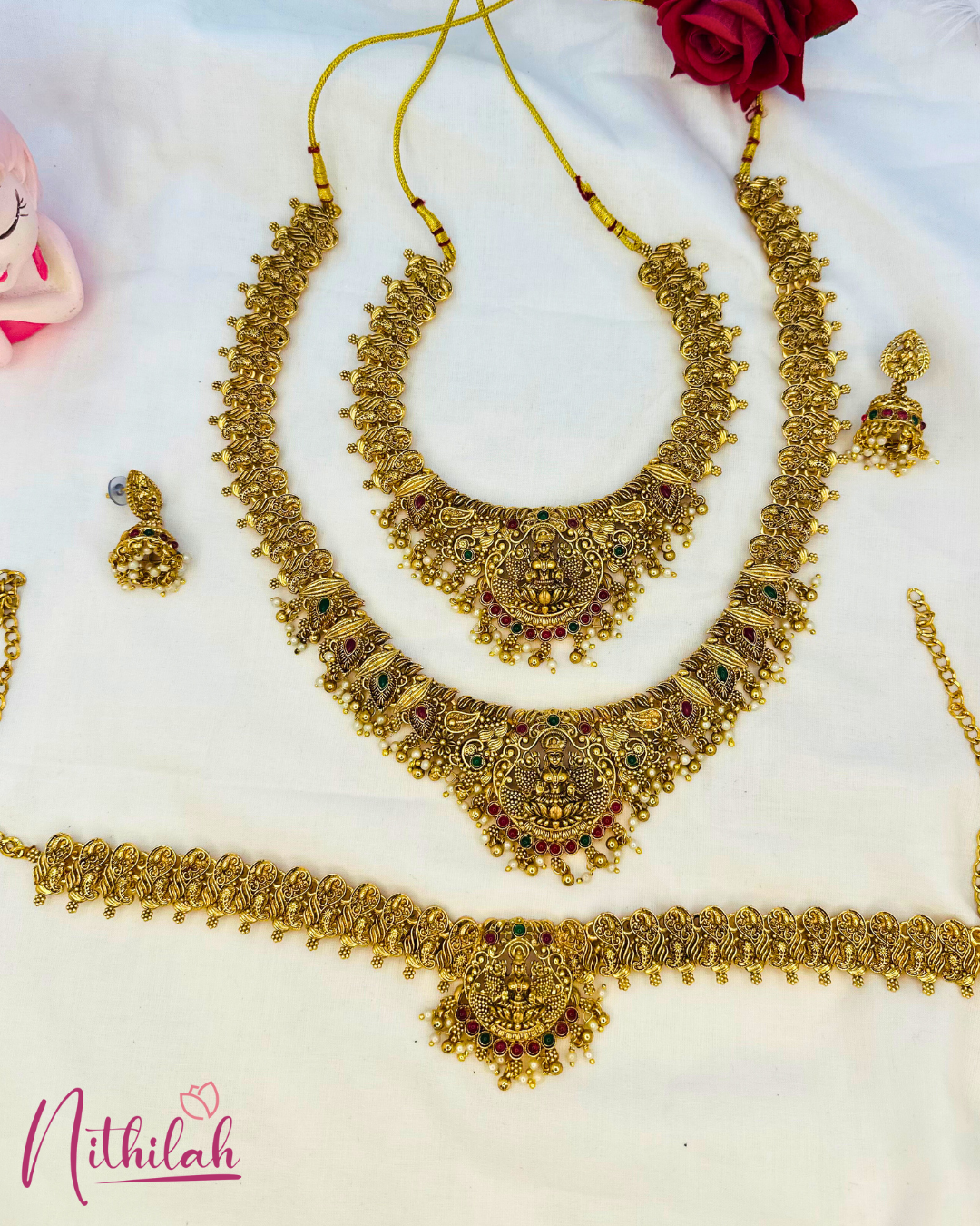 Lakshmi Classic Semi Bridal Temple Set