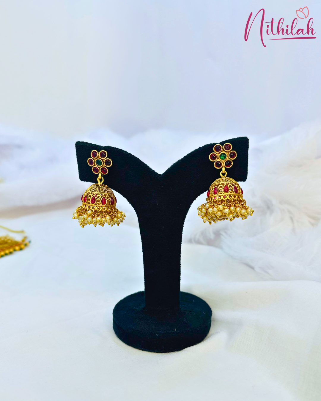 Pearl Bunch Multi Stone Jewel Set