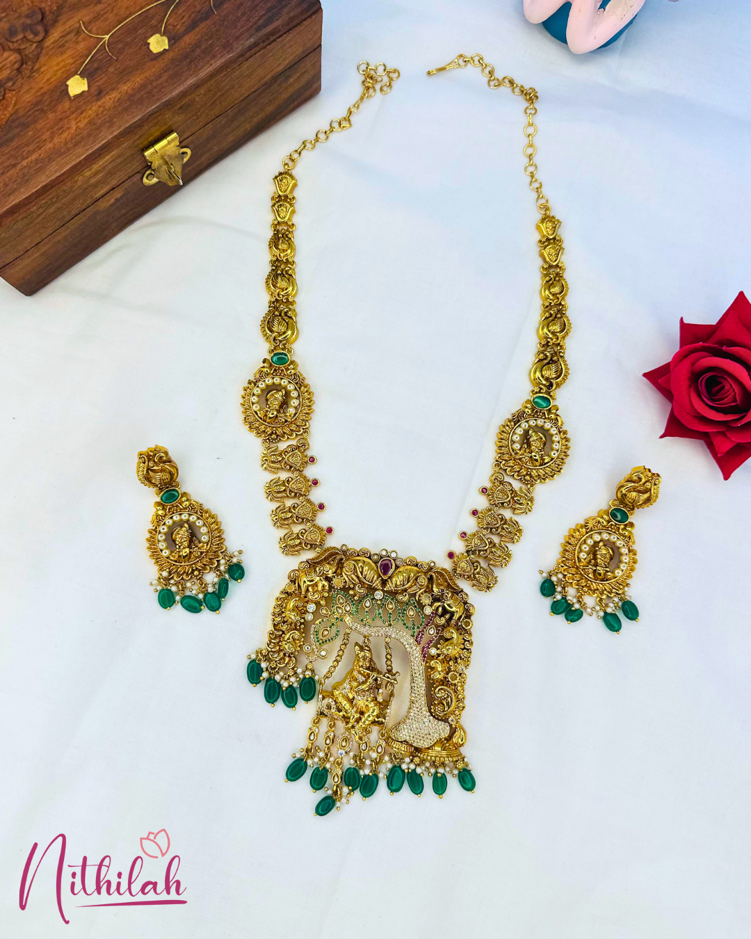 Brindavan Jhoola Temple Necklace