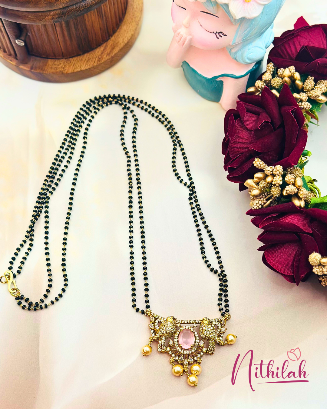 High Quality Black Beads Unique Mangalsutra