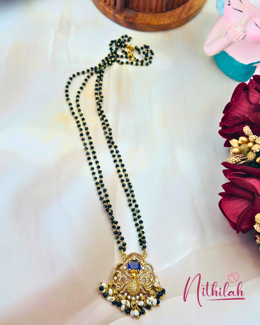 Peacock With Floral Designer Mangalsutra
