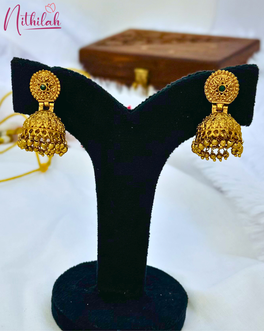 Matt Finish traditional Temple Necklace Set