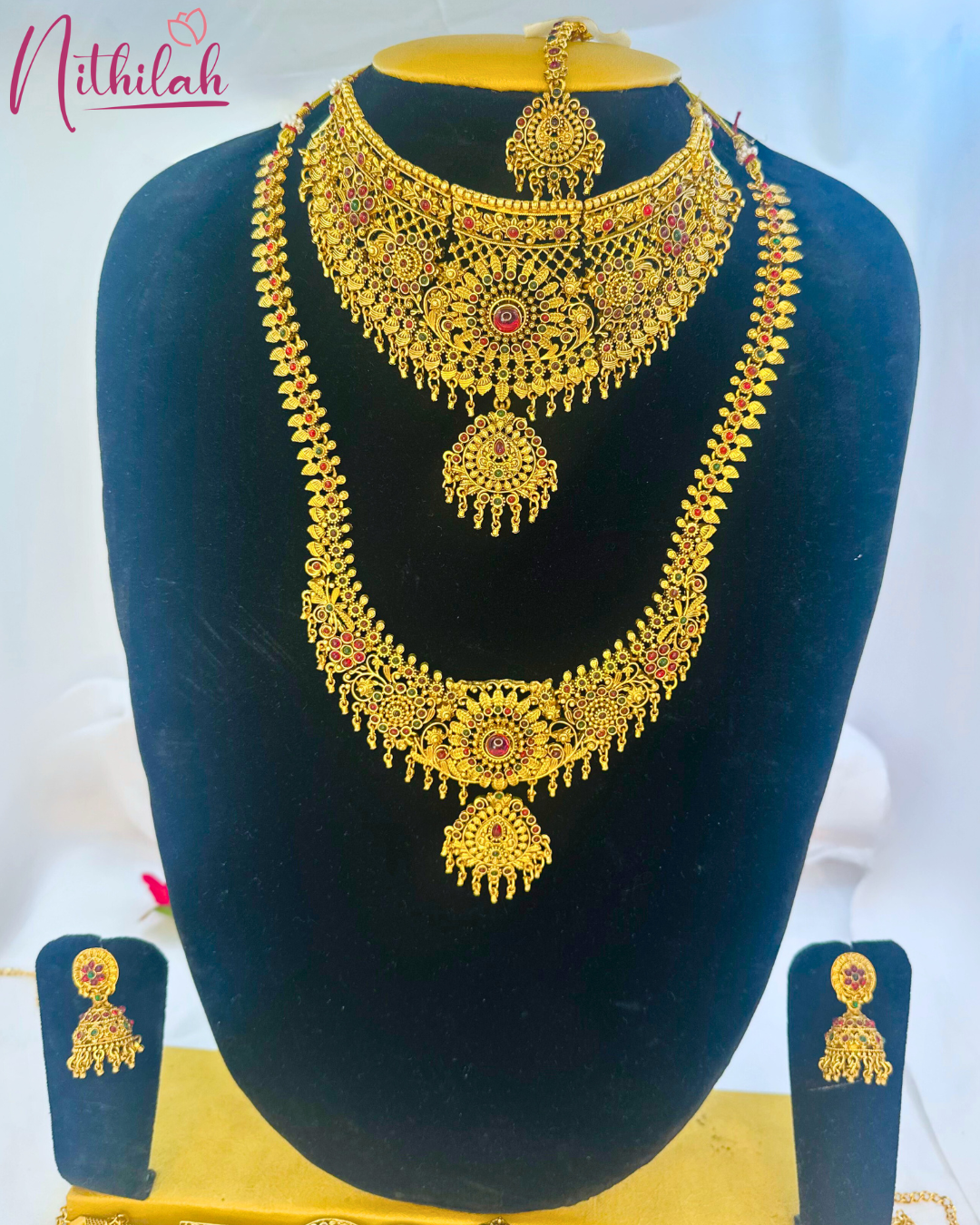 Rajwada Antique Bridal Necklace Set