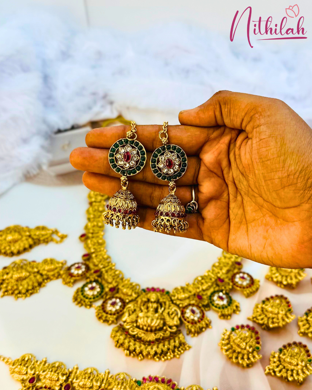 Lakshmi Temple Heirloom Bridal Set