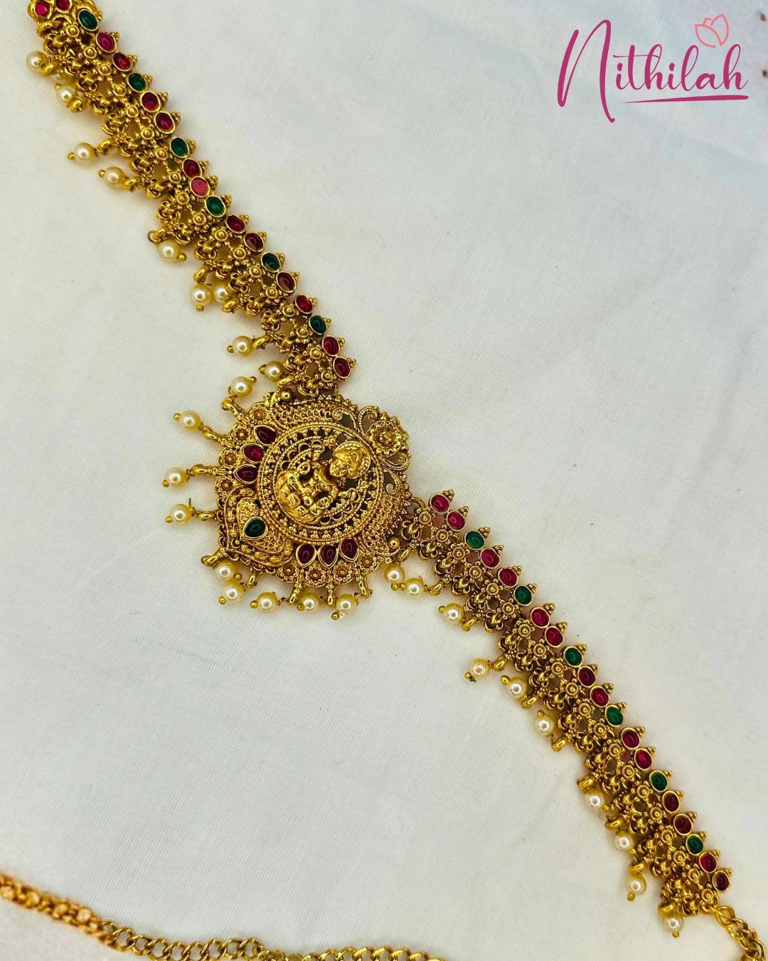 Lakshmi Antique Temple Semi Bridal Set