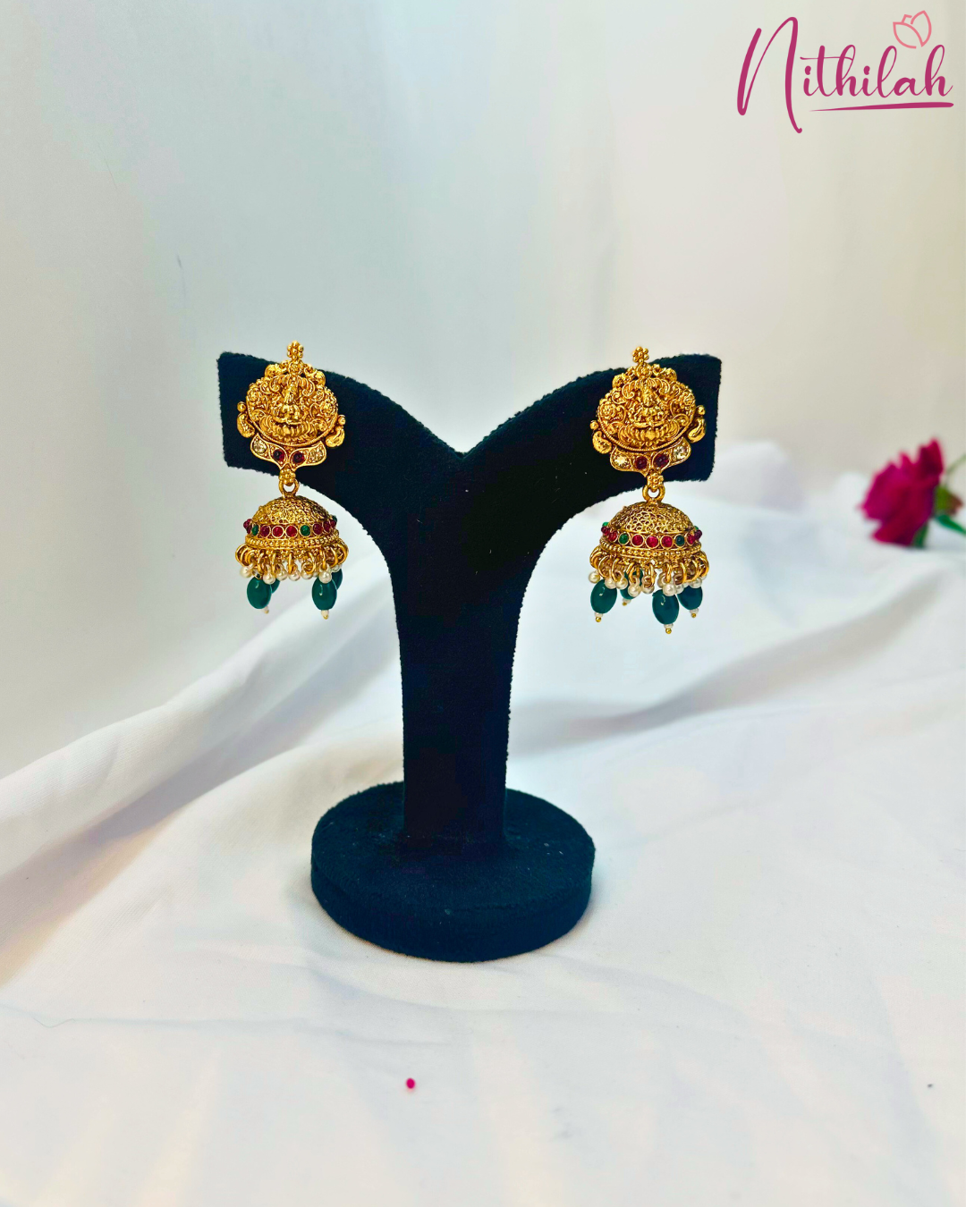 Lakshmi Gold Finish Semi Bridal Set