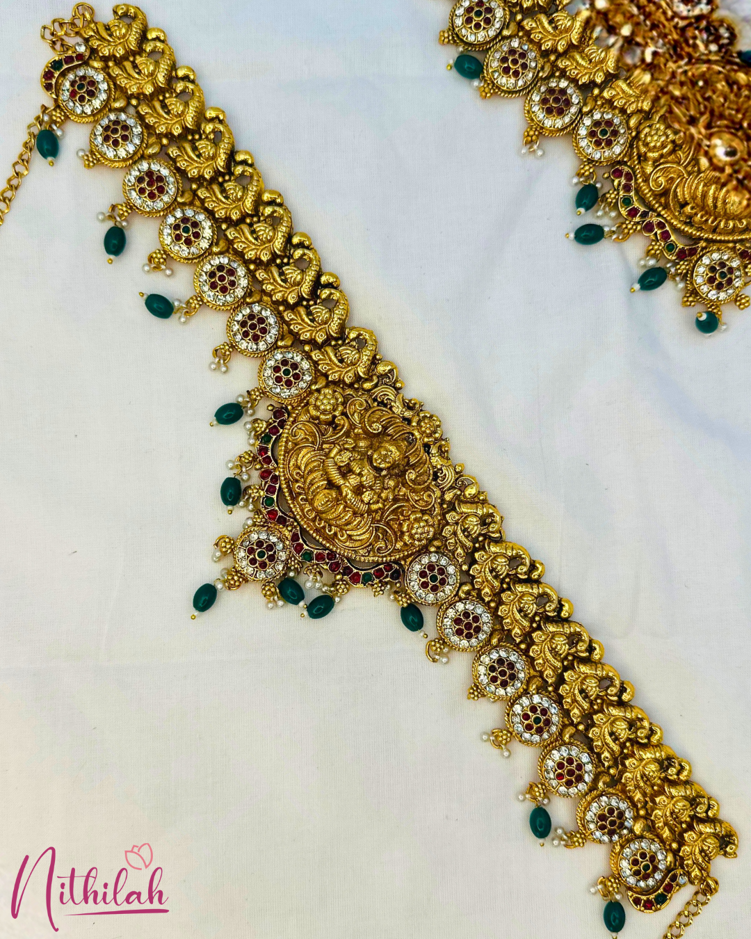 Lakshmi Gold Finish Semi Bridal Set