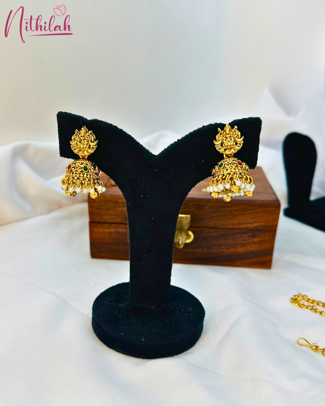 Lakshmi Antique Temple Semi Bridal Set