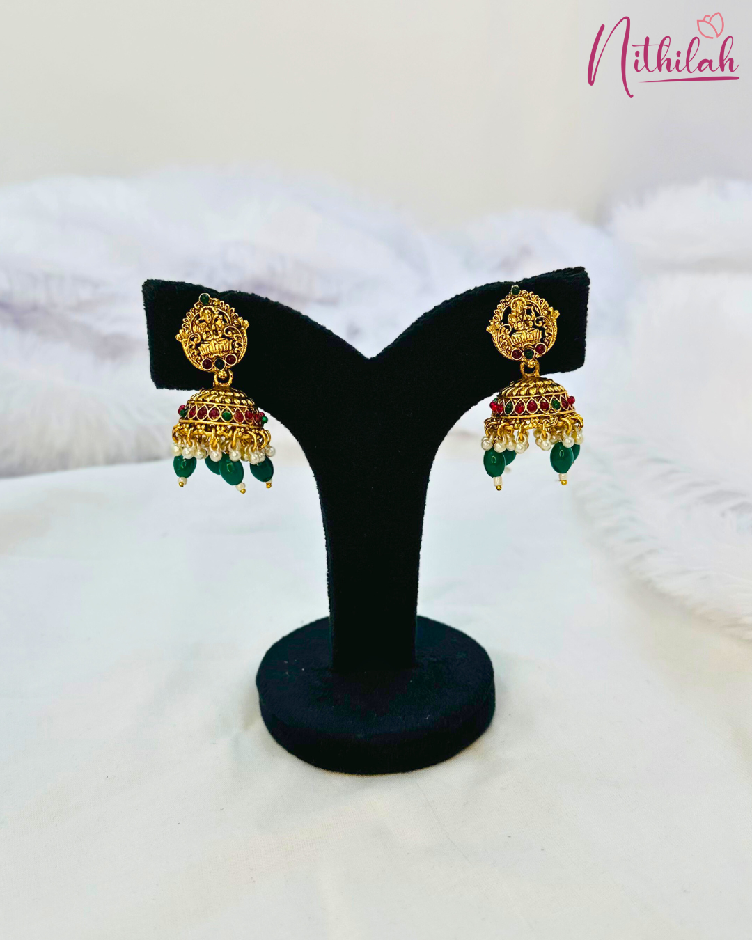 Antique Finish Lakshmi Semi Bridal Set