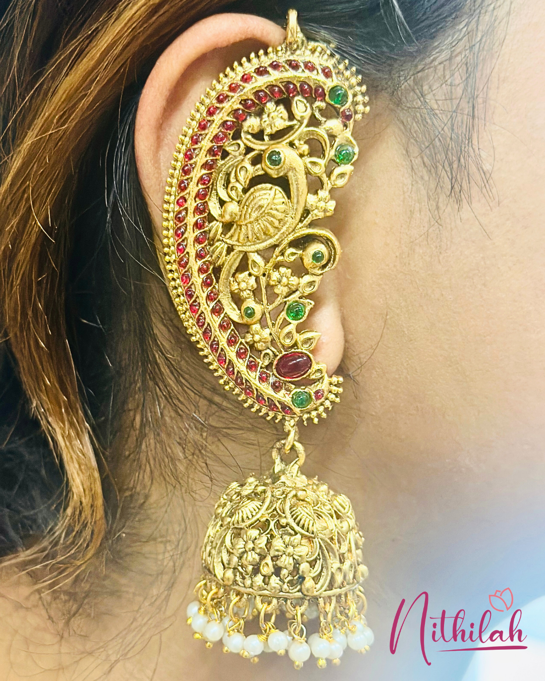 Peacock Jhumka Bluetooth Earring