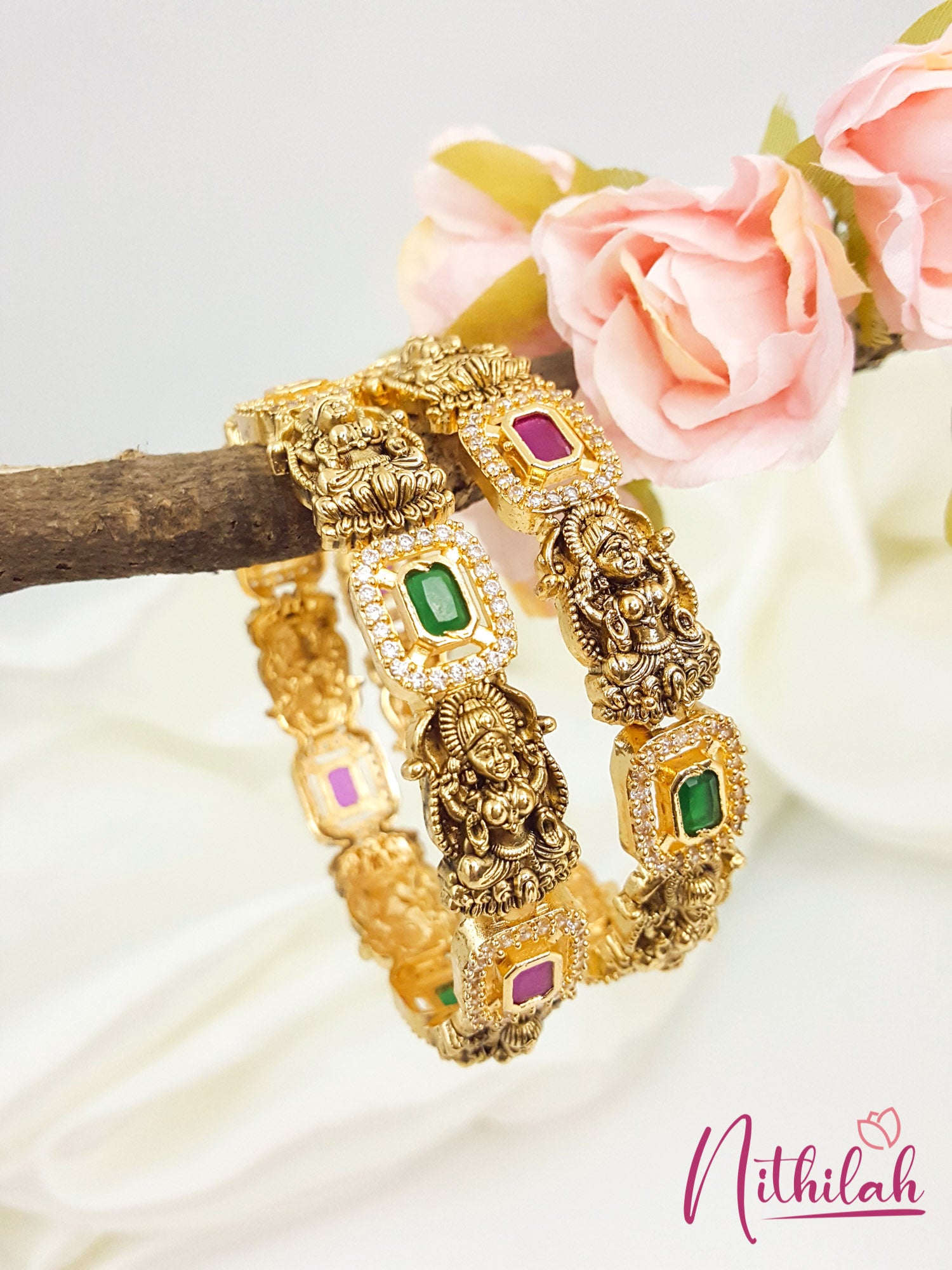 Temple Jewellery Bangles Designs - South India Jewels