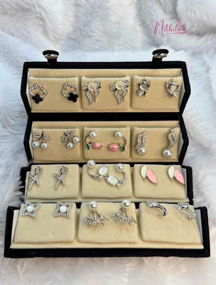 Women's 12 Pair Everyday Earrings Gift Box
