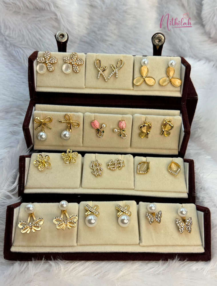 Women's 12 Pair Everyday Earrings Gift Box