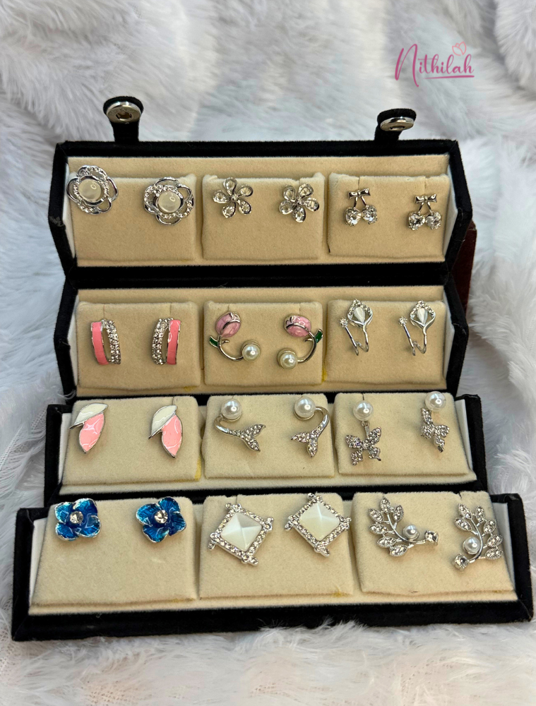 Women's 12 Pair Everyday Earrings Gift Box