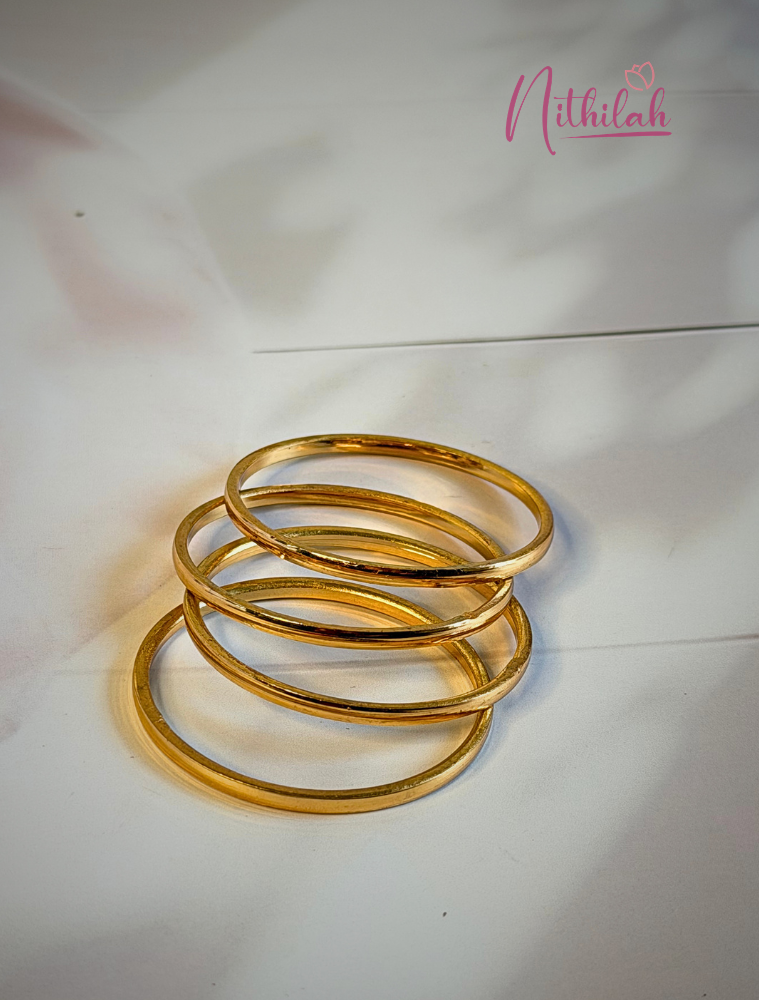 Gold Plated Kids Bangles Set of 4 for Baby Girls