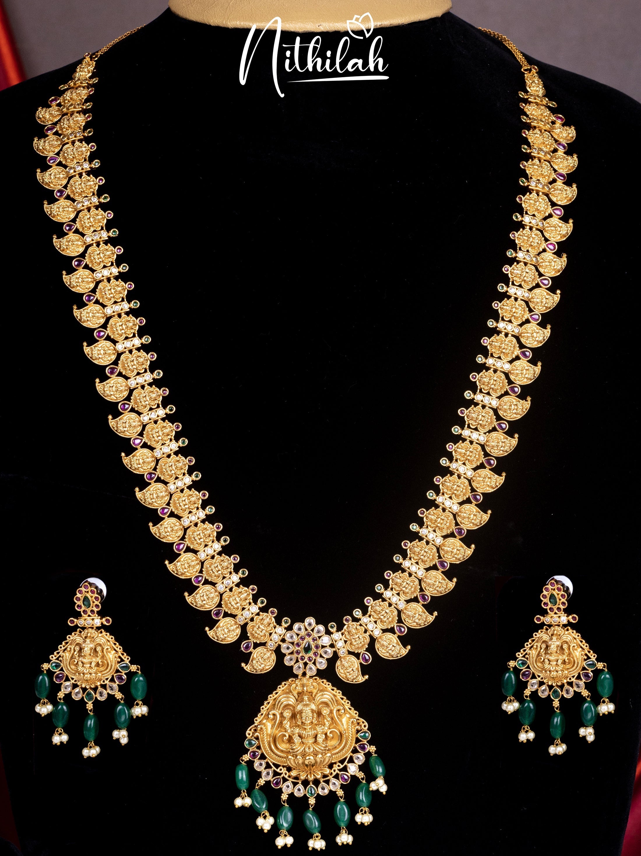 Buy Imitation Jewellery 1 Gram Gold Mango Lakshmi haram NSGH162 Online
