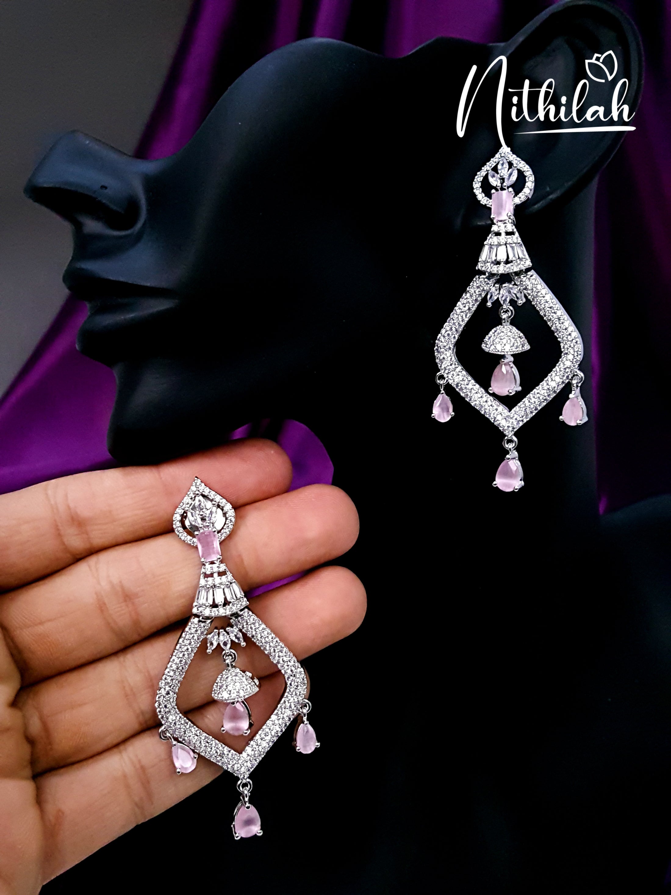 Buy American Diamond Earrings | AD Earrings Design 25