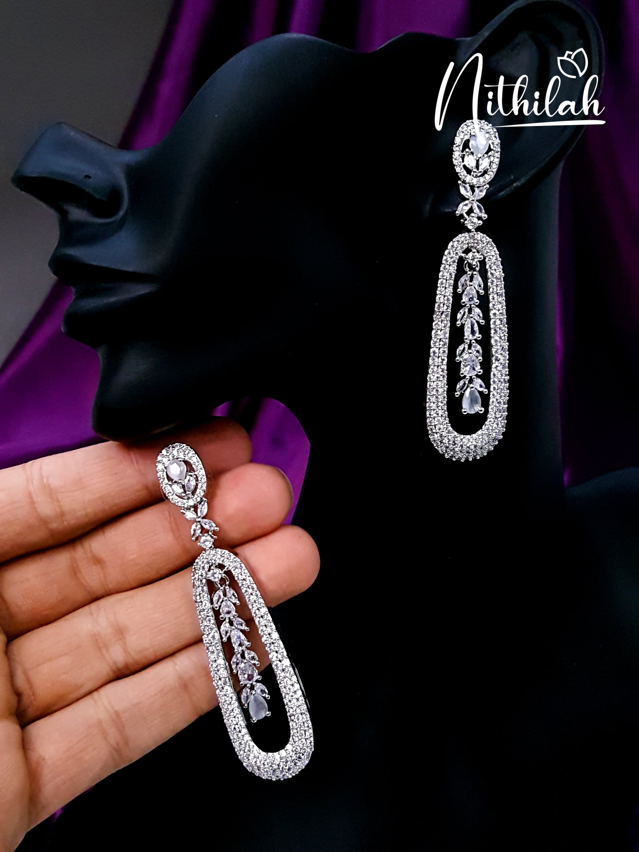 Chaitaly American Diamond Earrings - Trink Wink Jewels