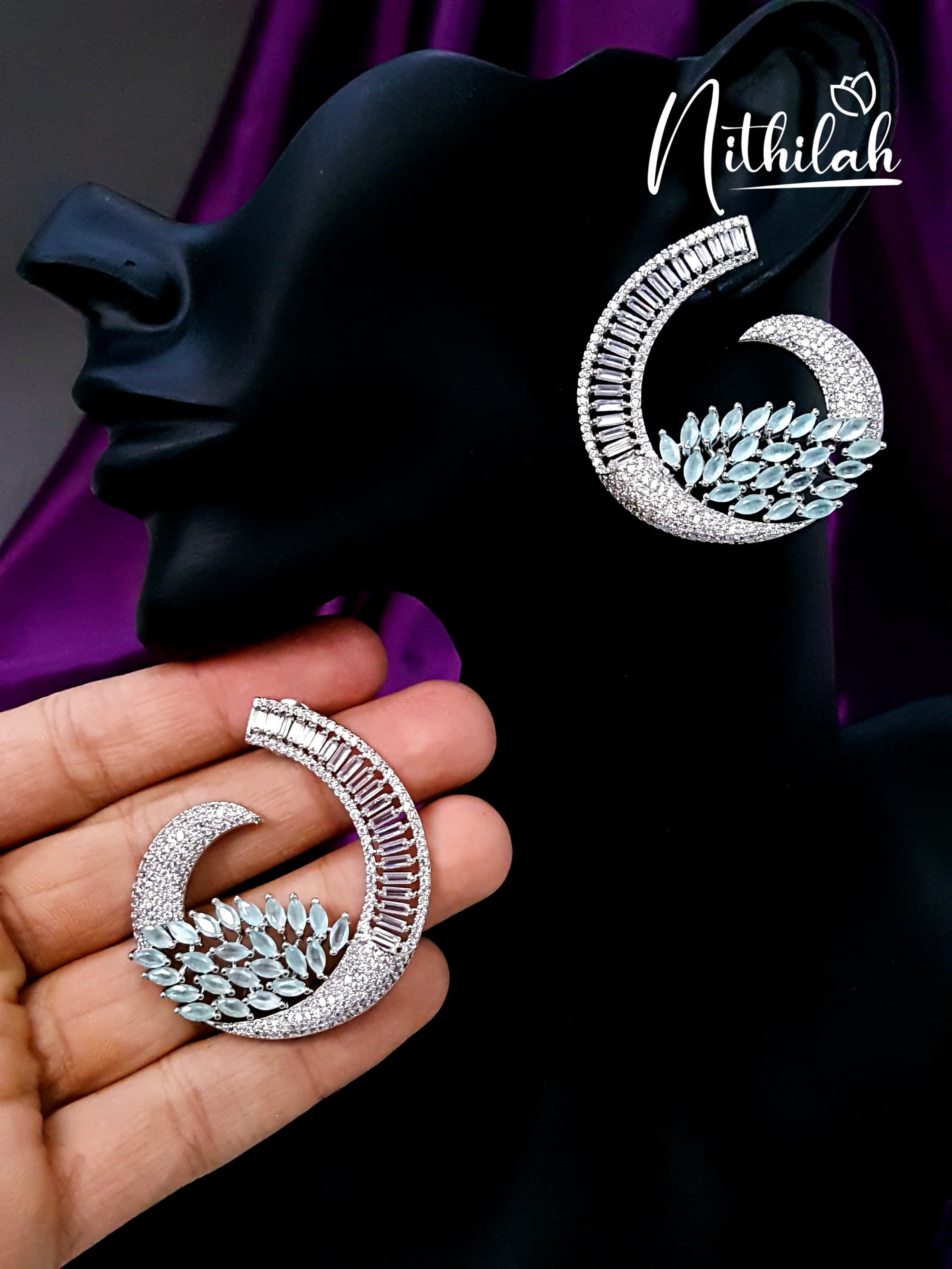Buy American Diamond Studs | AD Earrings Studs